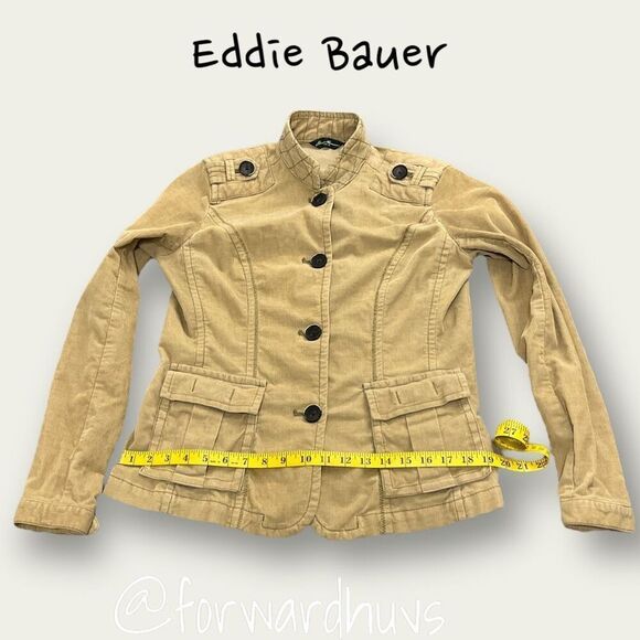 Eddie Bauer Tan Corduroy Jacket Size Small - Picture 9 of 11
